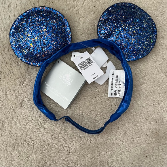 Disney Accessories - Disney parks 50th blue shimmer adjustable Minnie ears